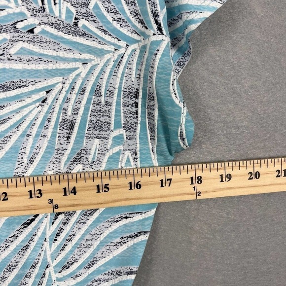 Clara Sun Woo Jumpsuit Wide Leg Crop Small Blue Tropical Palms Pockets - Picture 10 of 16